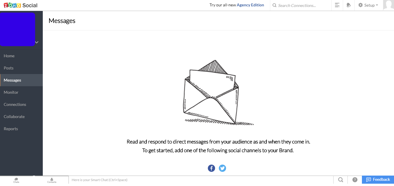 Скриншот (снимок экрана) Zoho Social