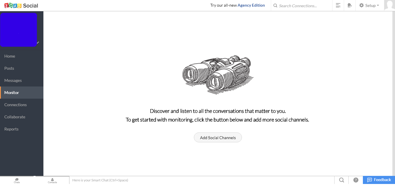 Скриншот (снимок экрана) Zoho Social