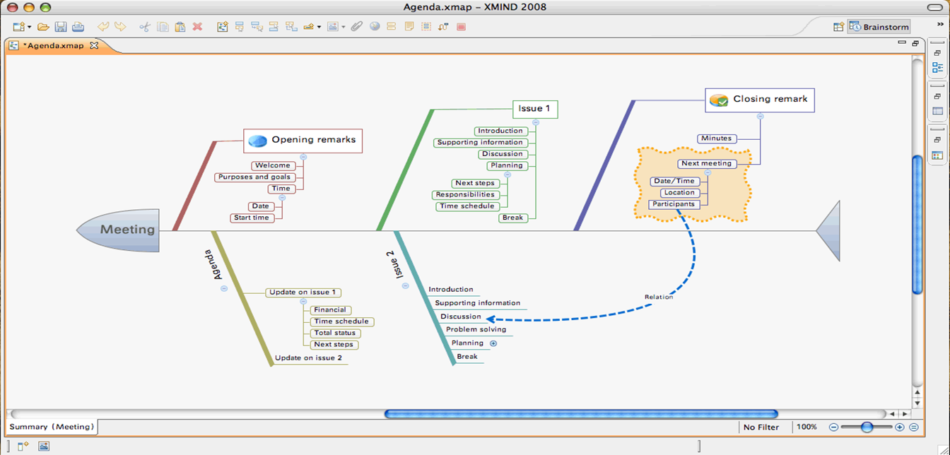 Скриншот (снимок экрана) Xmind