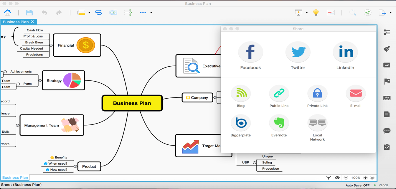 Скриншот (снимок экрана) Xmind