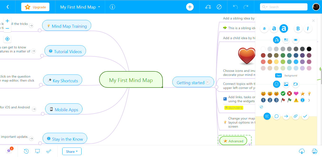 Скриншот (снимок экрана) MindMeister
