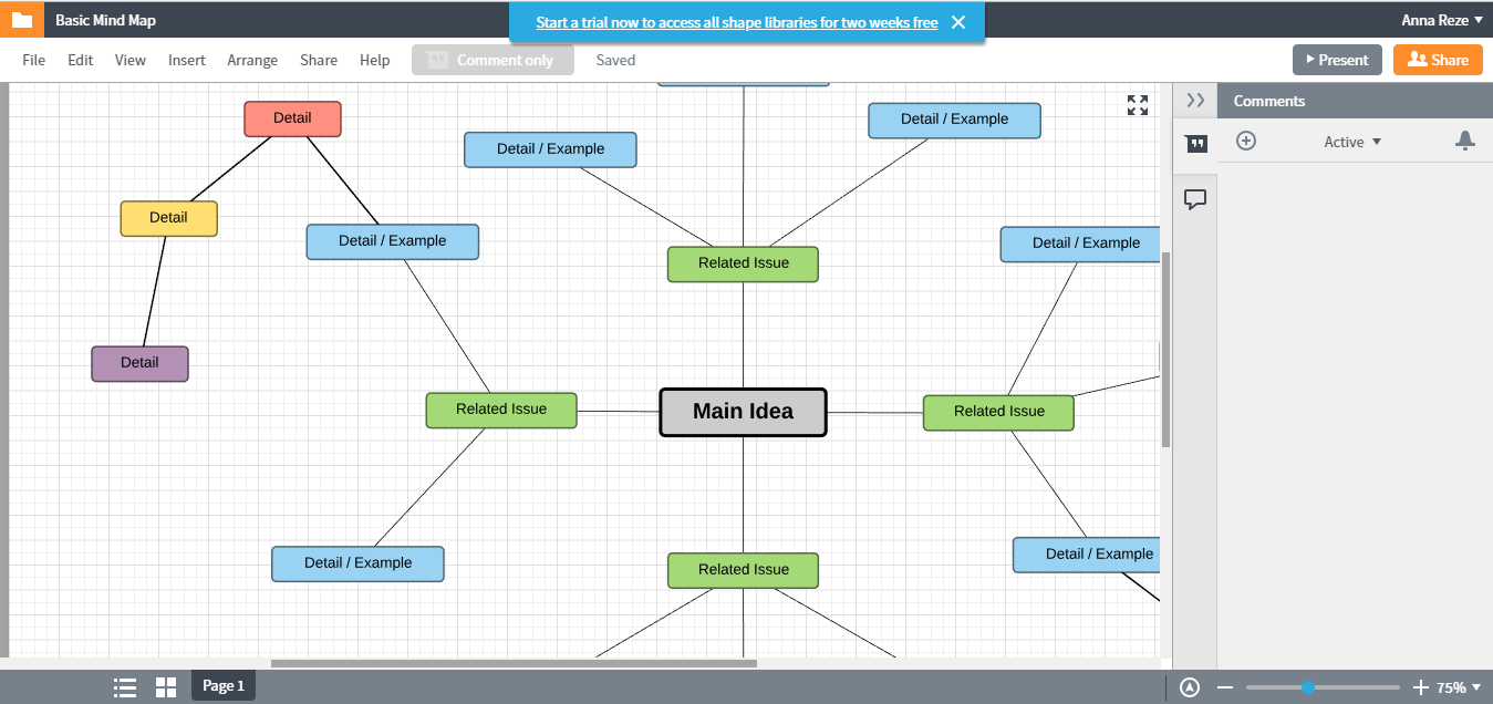 Скриншот (снимок экрана) Lucidchart