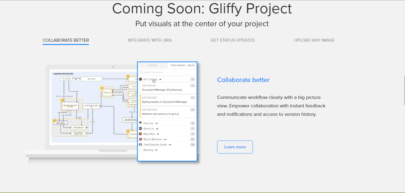 Скриншот (снимок экрана) Gliffy