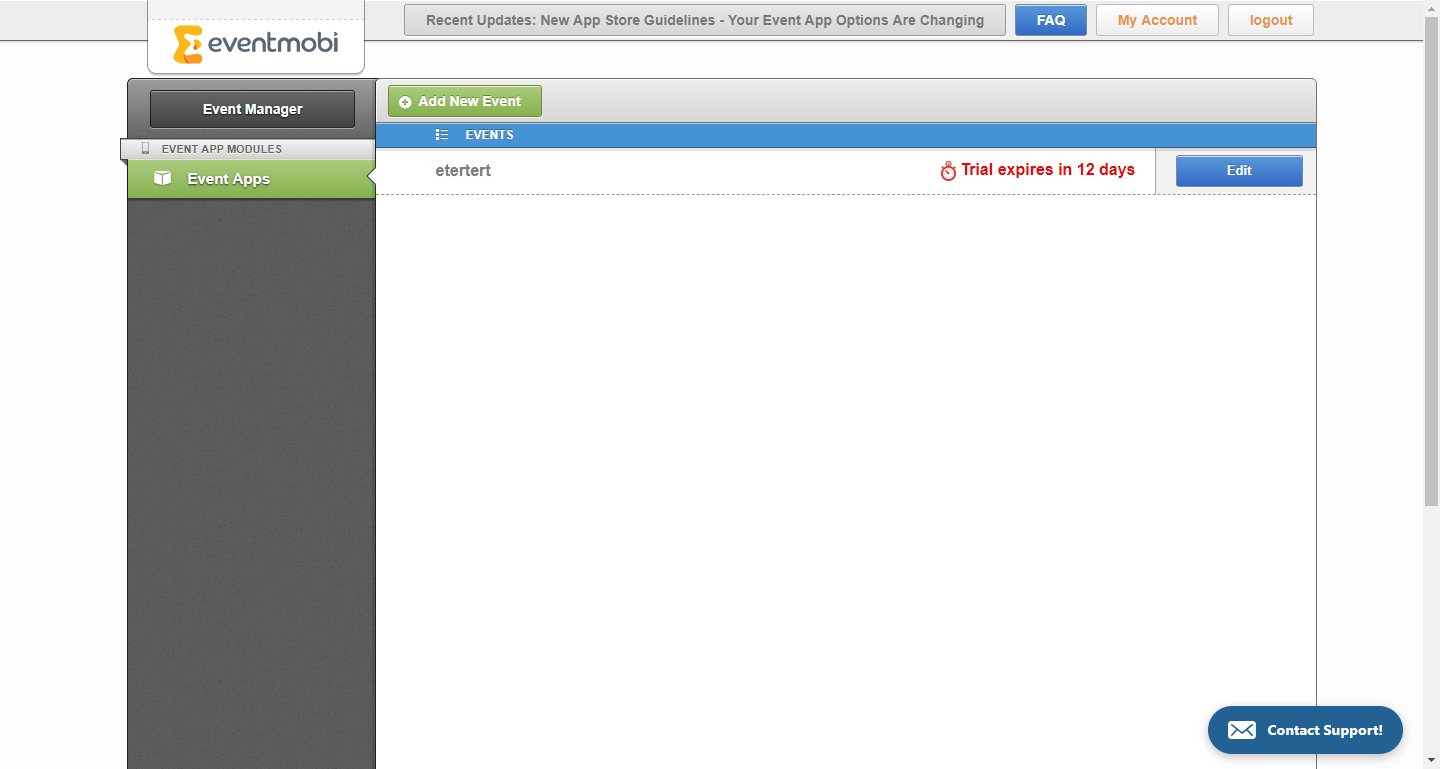 Скриншот (снимок экрана) EventMobi