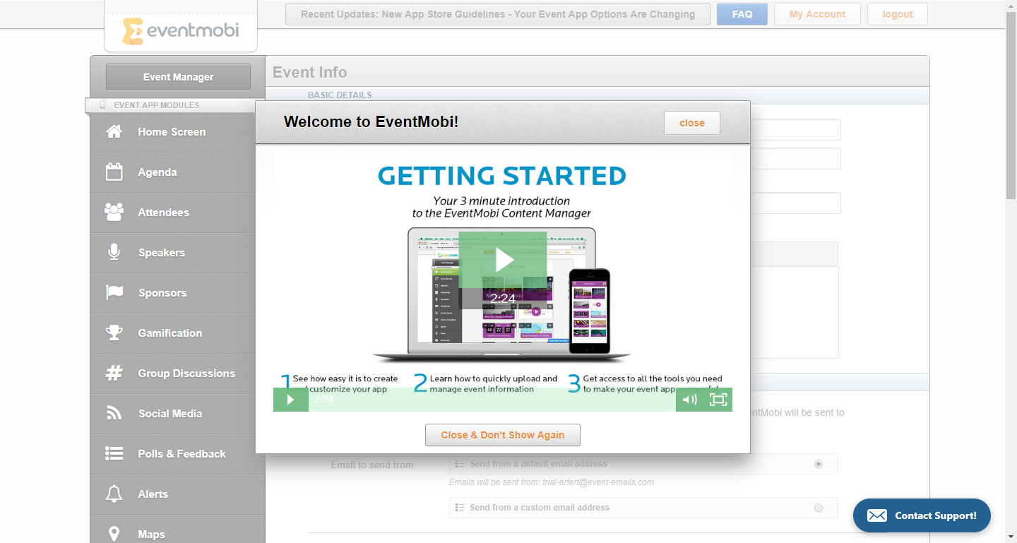 Скриншот (снимок экрана) EventMobi