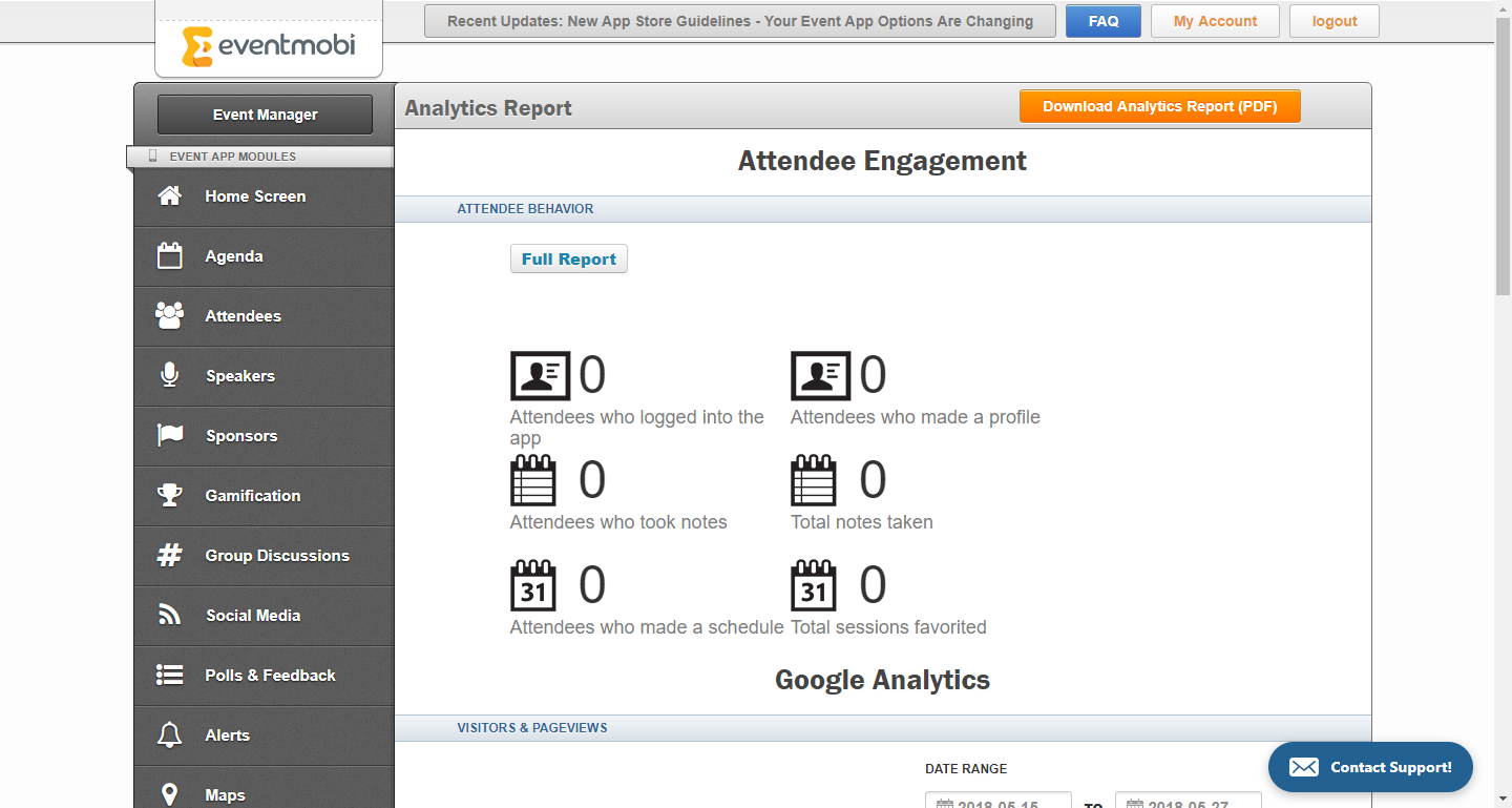 Скриншот (снимок экрана) EventMobi