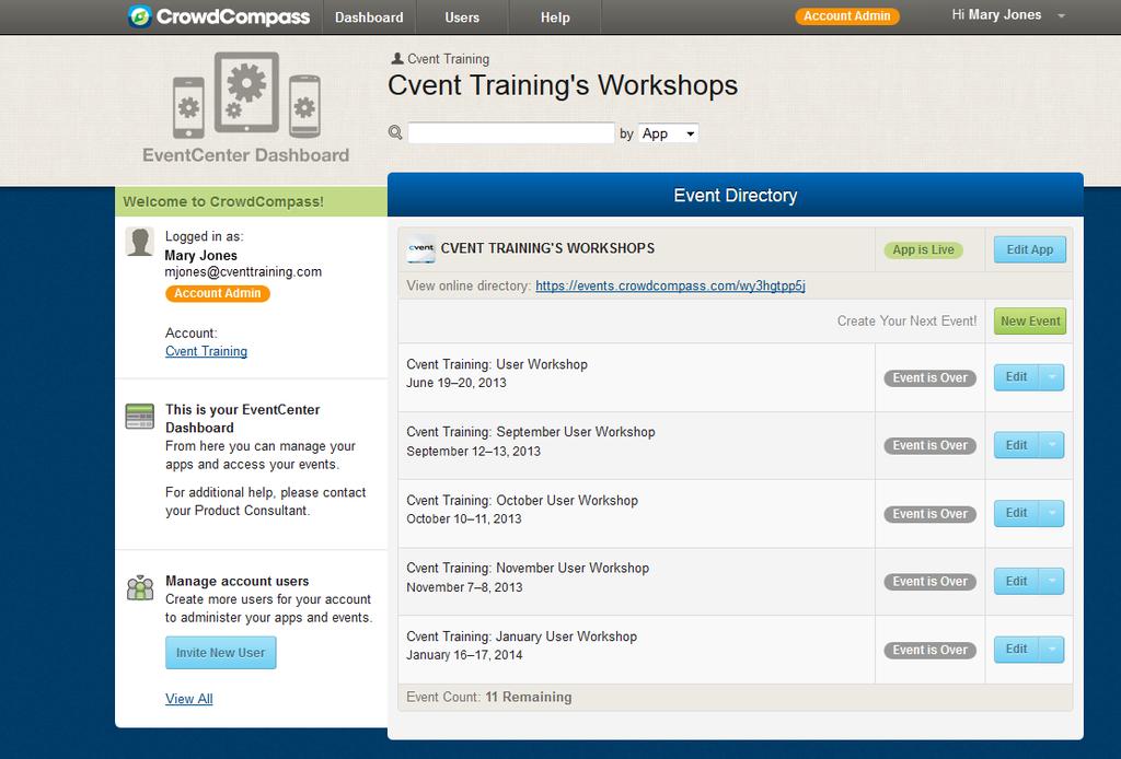 Скриншот (снимок экрана) CrowdCompass