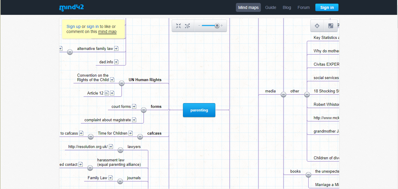 Скриншот (снимок экрана) Mind42