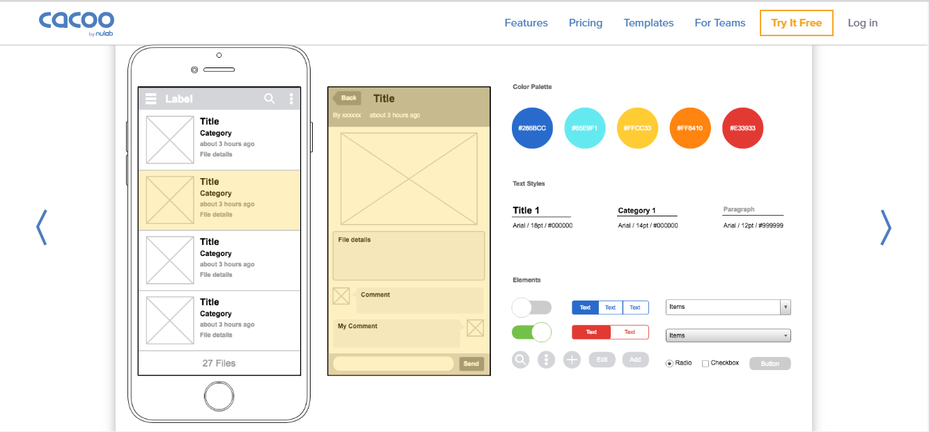 Скриншот (снимок экрана) Cacoo