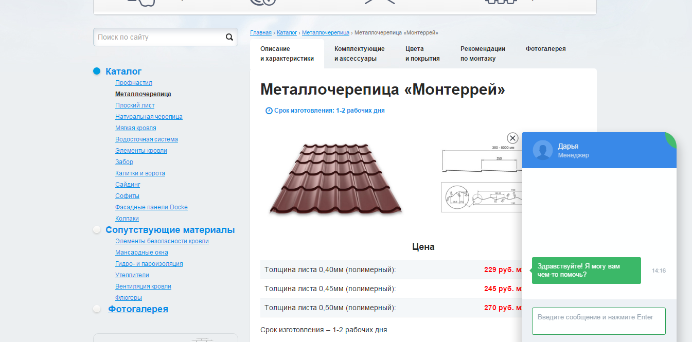Скриншот (снимок экрана) JivoSite