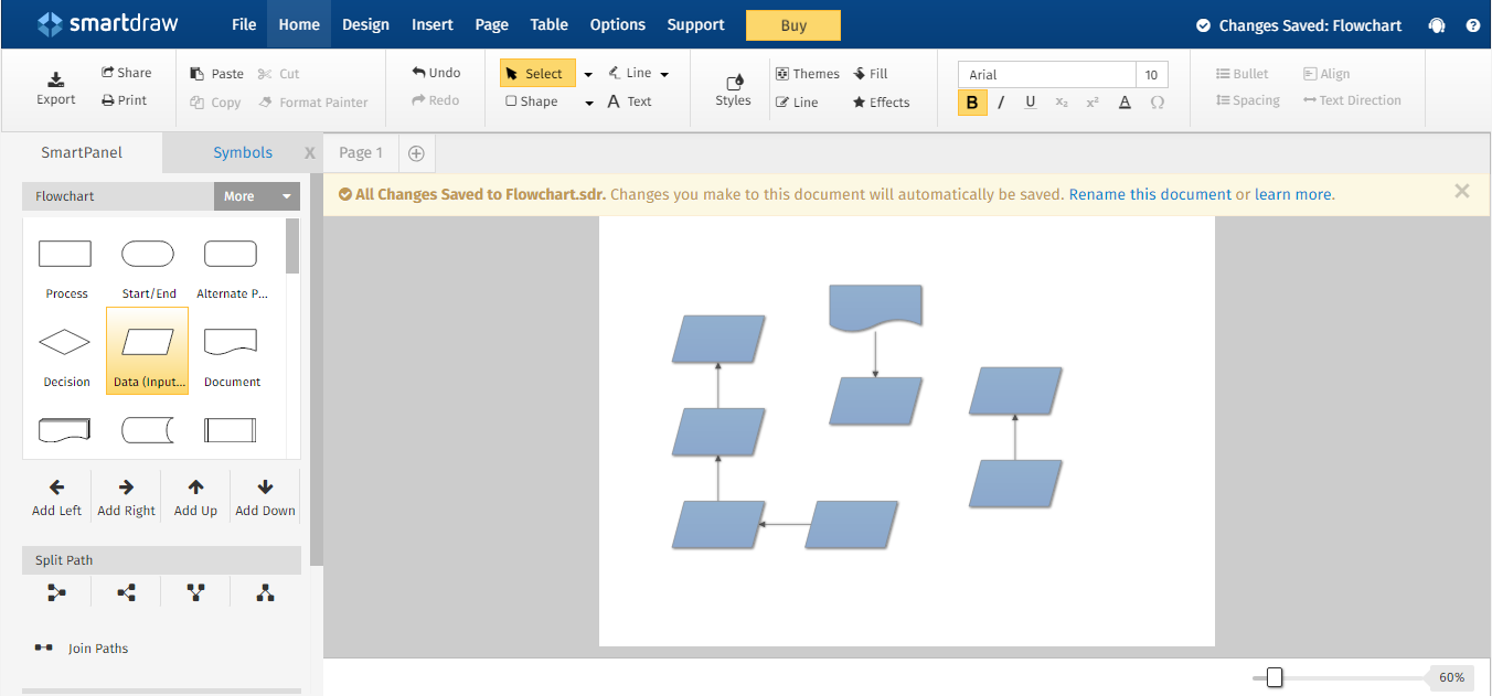 Скриншот (снимок экрана) SmartDraw