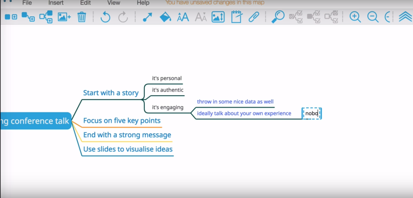 Скриншот (снимок экрана) MindMup