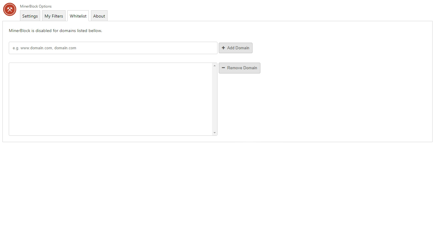 Скриншот (снимок экрана) minerBlock