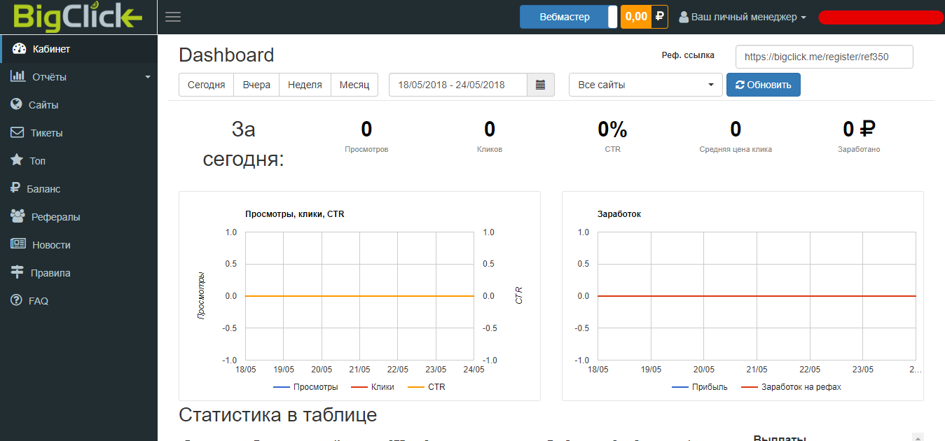 Скриншот (снимок экрана) BigClick.me