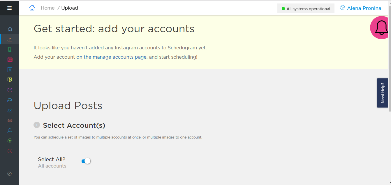 Скриншот (снимок экрана) Schedugram