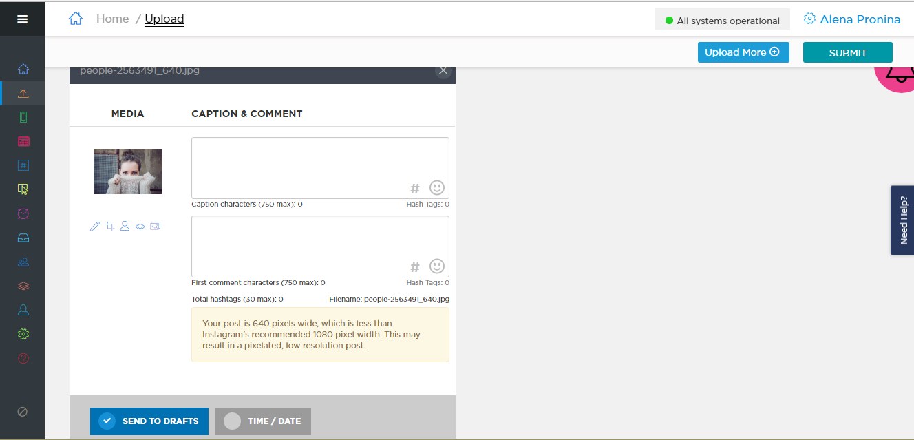 Скриншот (снимок экрана) Schedugram