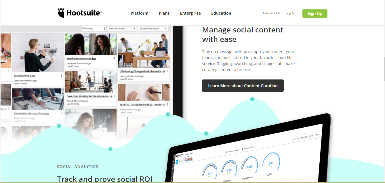 Скриншот (снимок экрана) Hootsuite