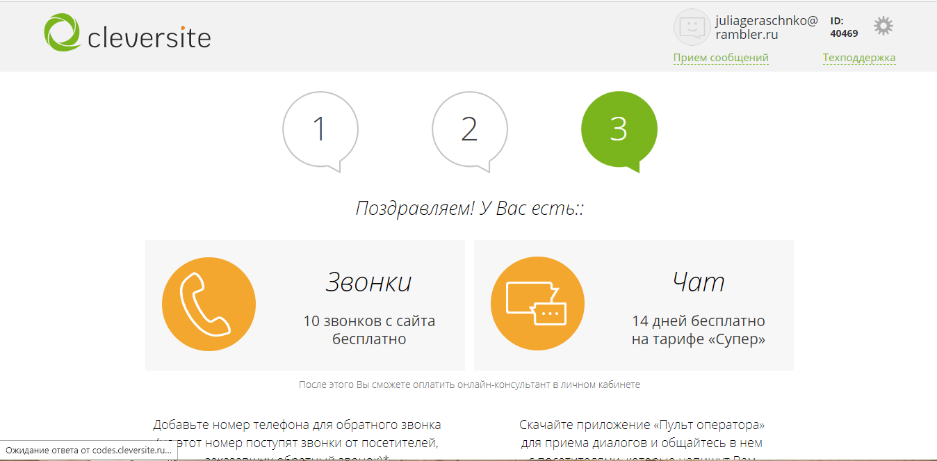 Скриншот (снимок экрана) CleverSite