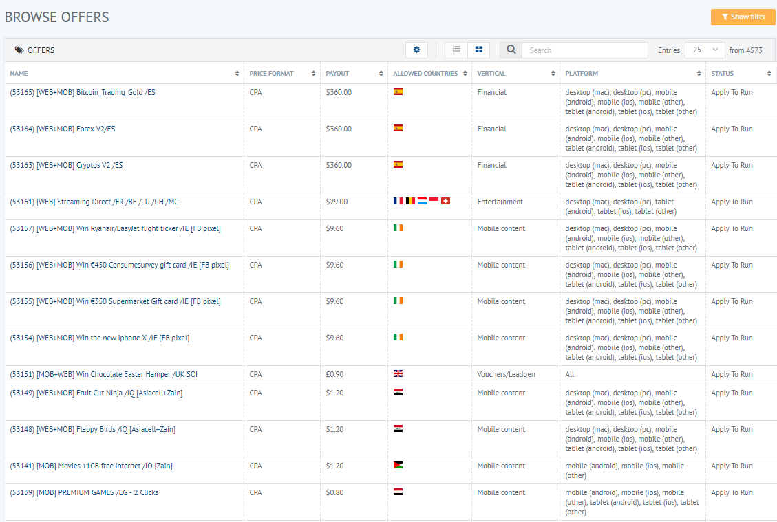 Скриншот (снимок экрана) ClickDealer