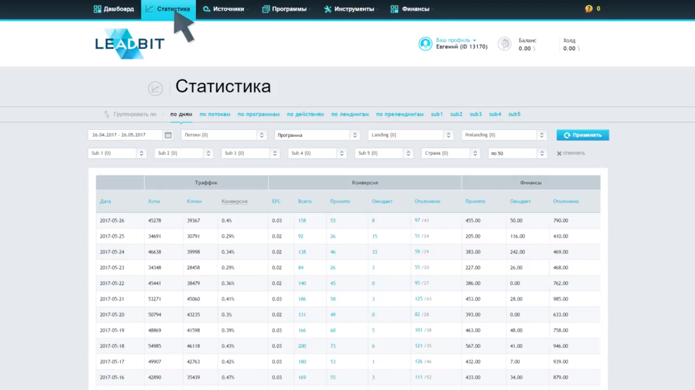 Скриншот (снимок экрана) LeadBit
