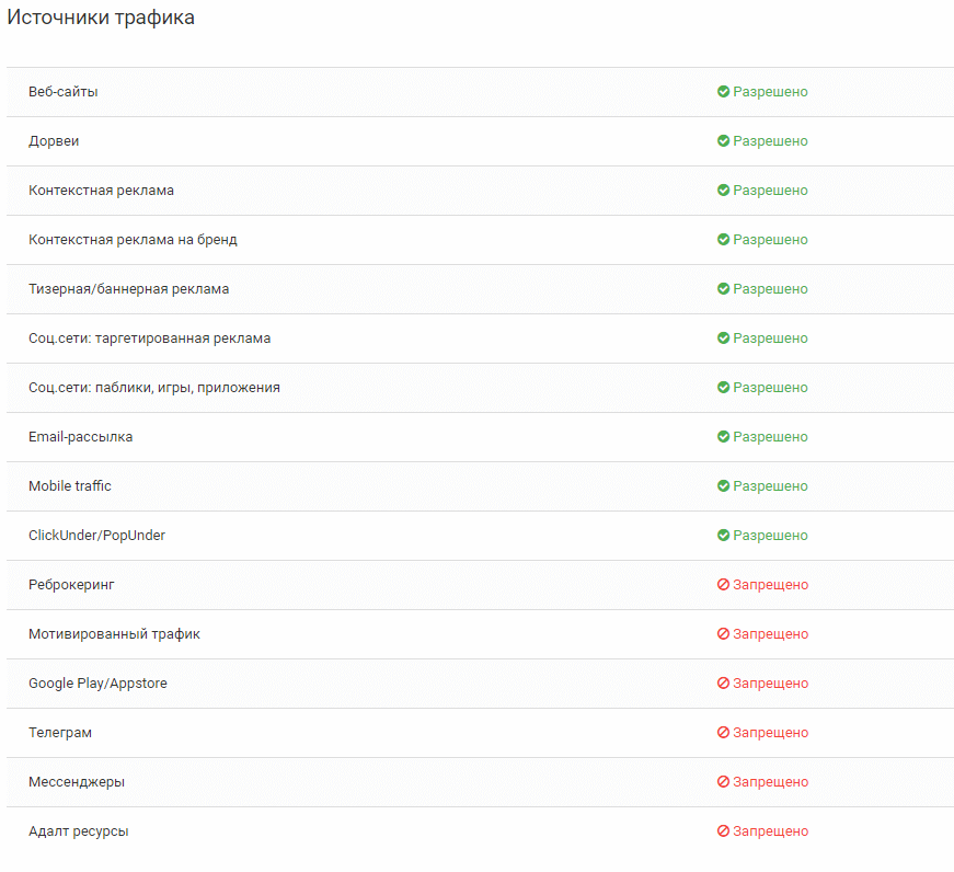 Скриншот (снимок экрана) Alfaleads