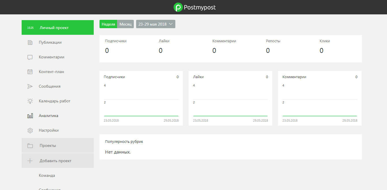 Скриншот (снимок экрана) Postmypost