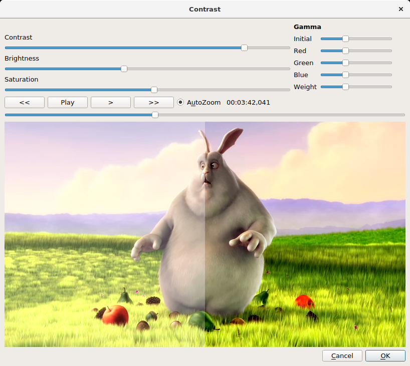Скриншот (снимок экрана) Avidemux