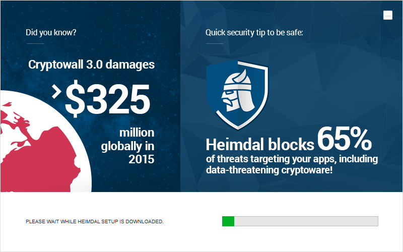 Скриншот (снимок экрана) Heimdal Security