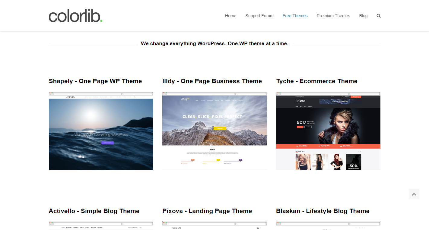 Скриншот (снимок экрана) Colorlib