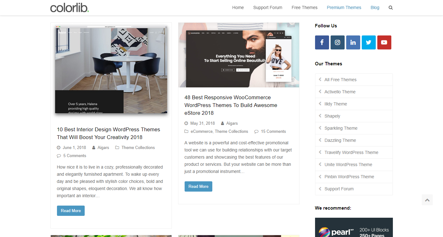Скриншот (снимок экрана) Colorlib