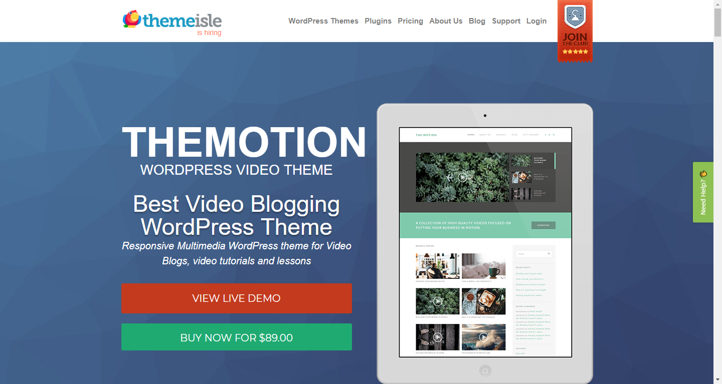 Скриншот (снимок экрана) Themeisle