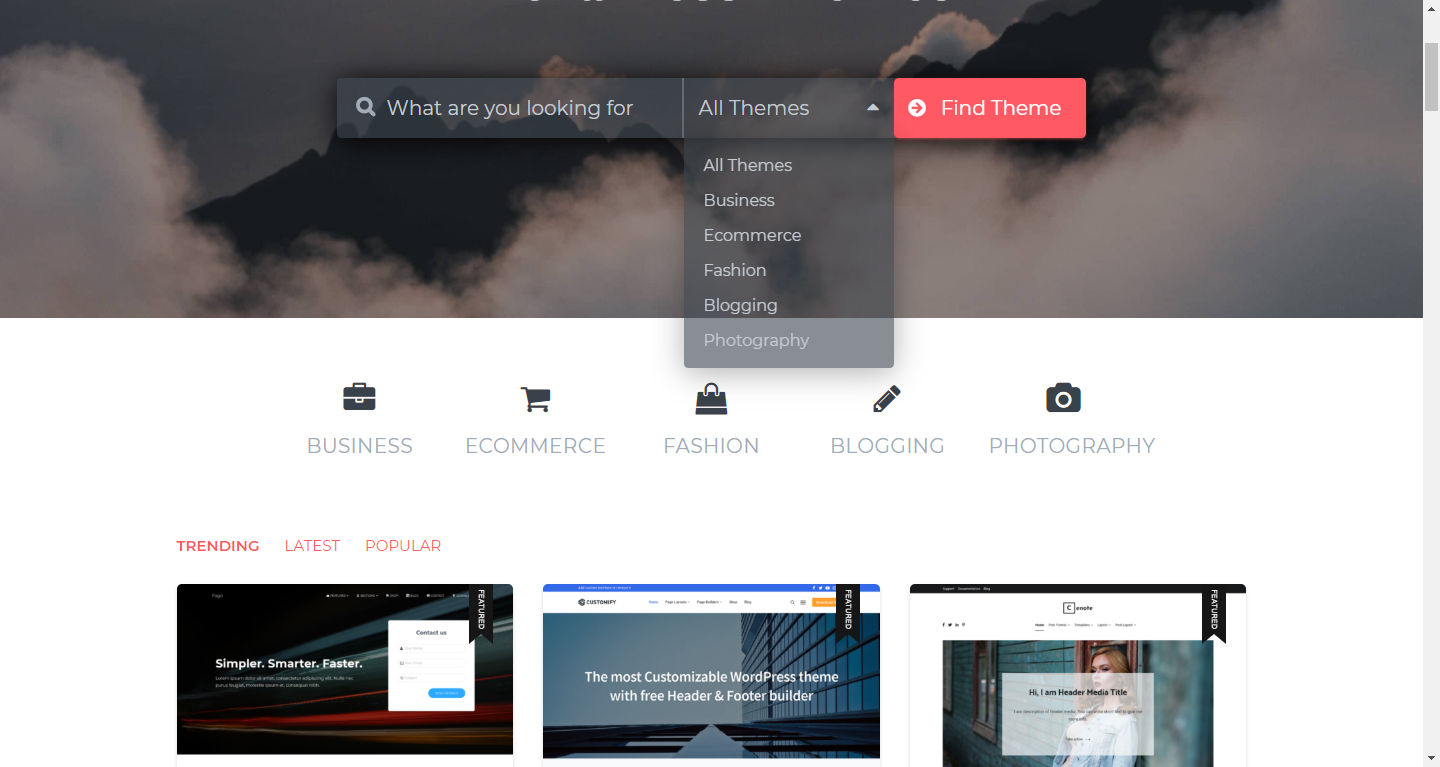 Скриншот (снимок экрана) JustFreeThemes