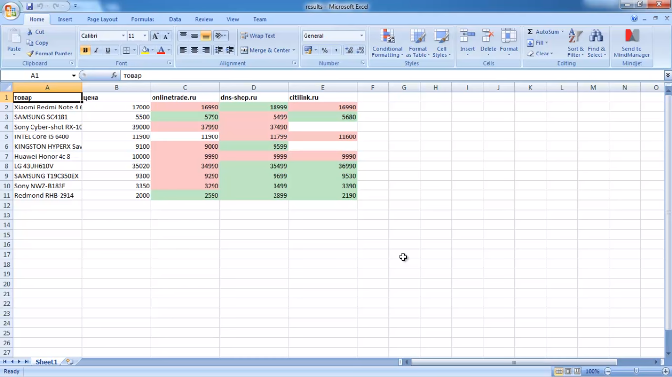 Скриншот (снимок экрана) PriceTraXer
