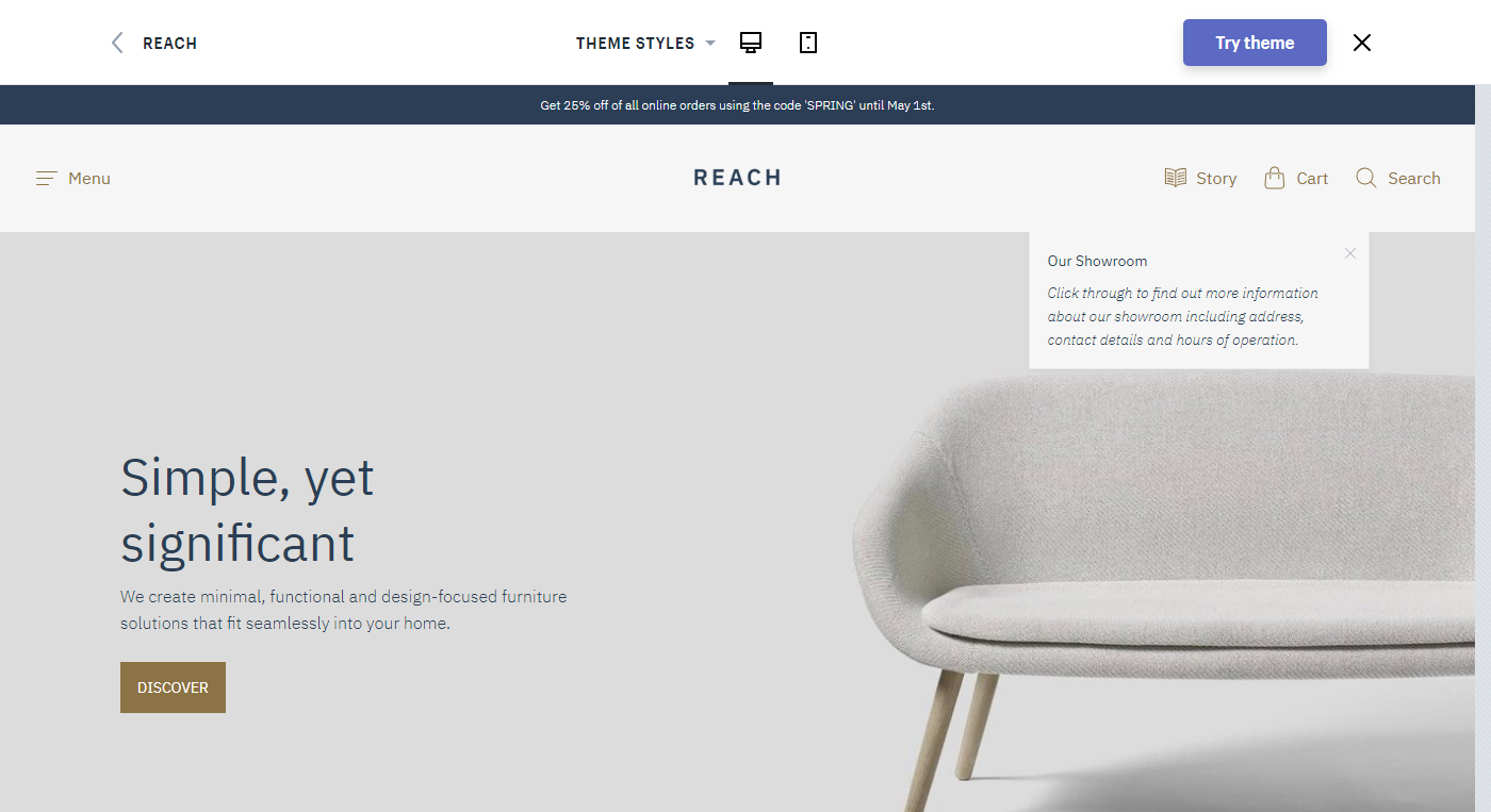 Скриншот (снимок экрана) Shopify Themes