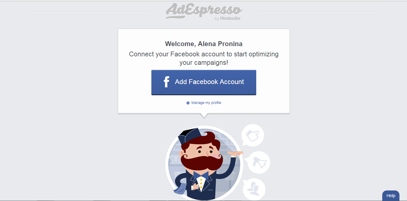 Скриншот (снимок экрана) AdEspresso