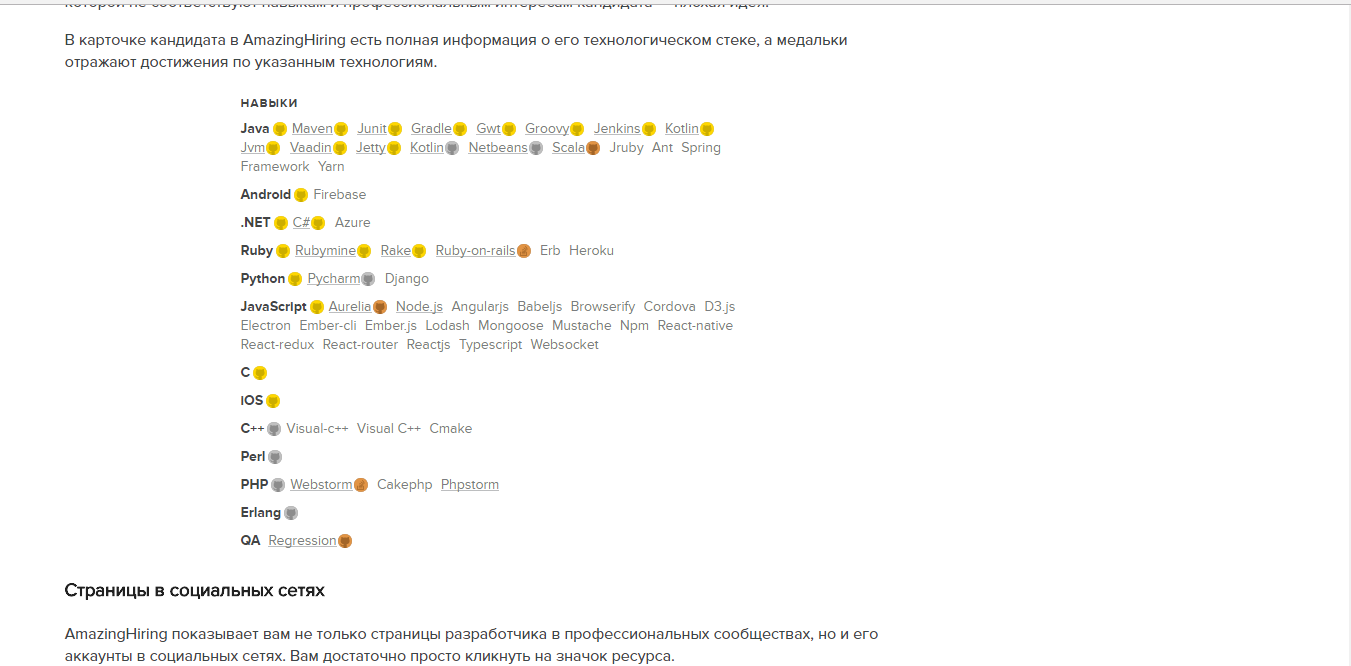Скриншот (снимок экрана) AmazingHiring