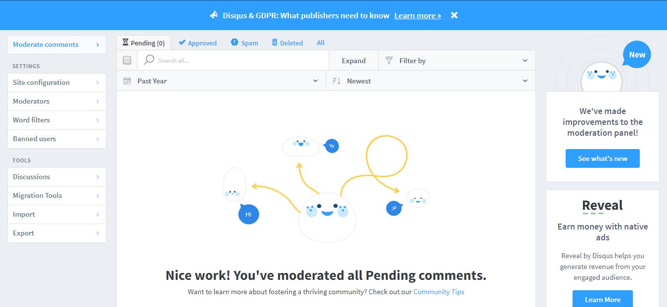 Скриншот (снимок экрана) Disqus