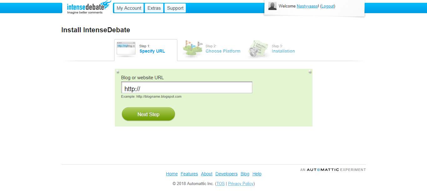 Скриншот (снимок экрана) IntenseDebate