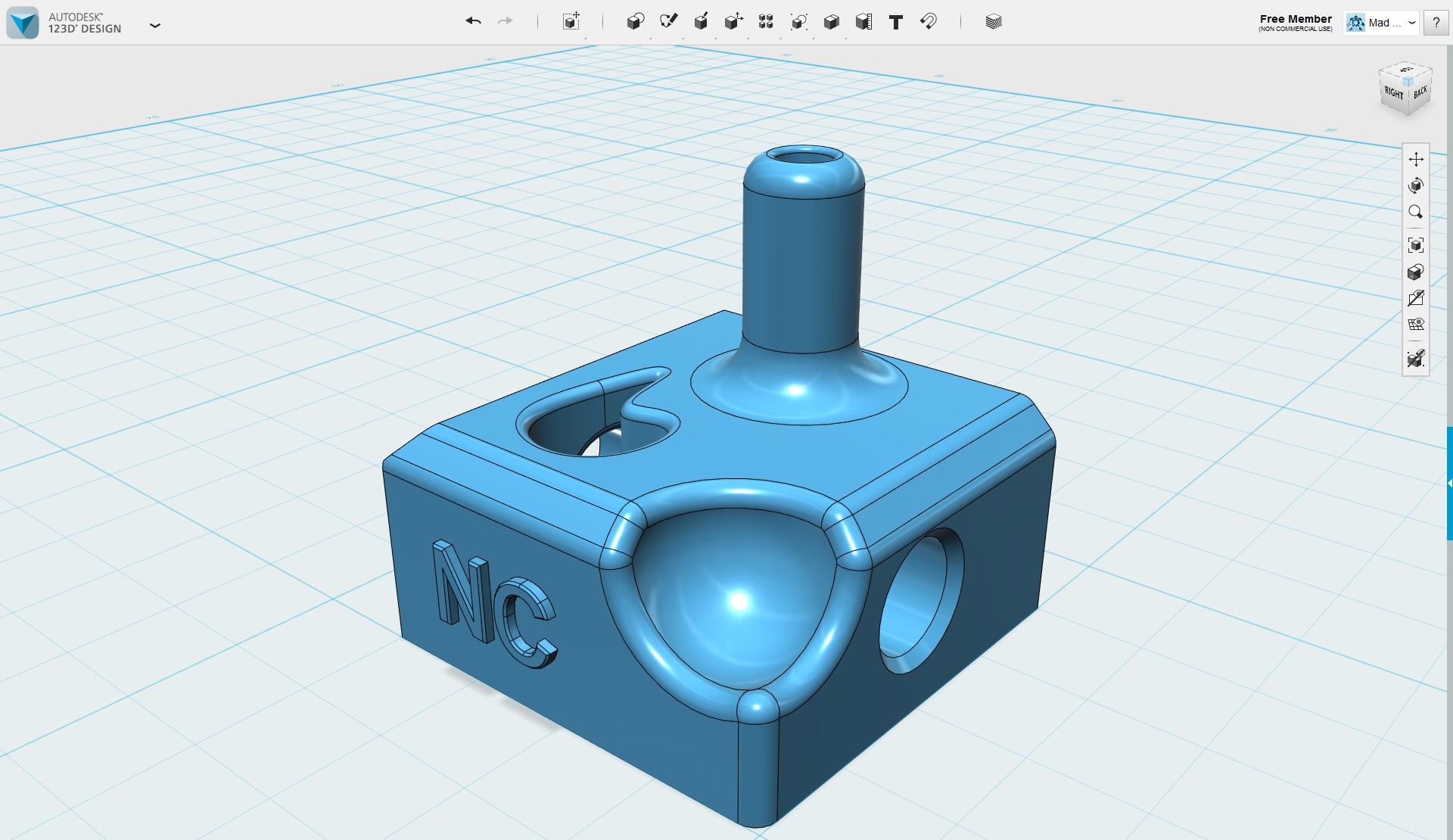 Скриншот (снимок экрана) 123D Design