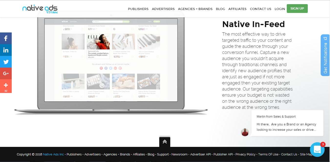 Скриншот (снимок экрана) Nativeads