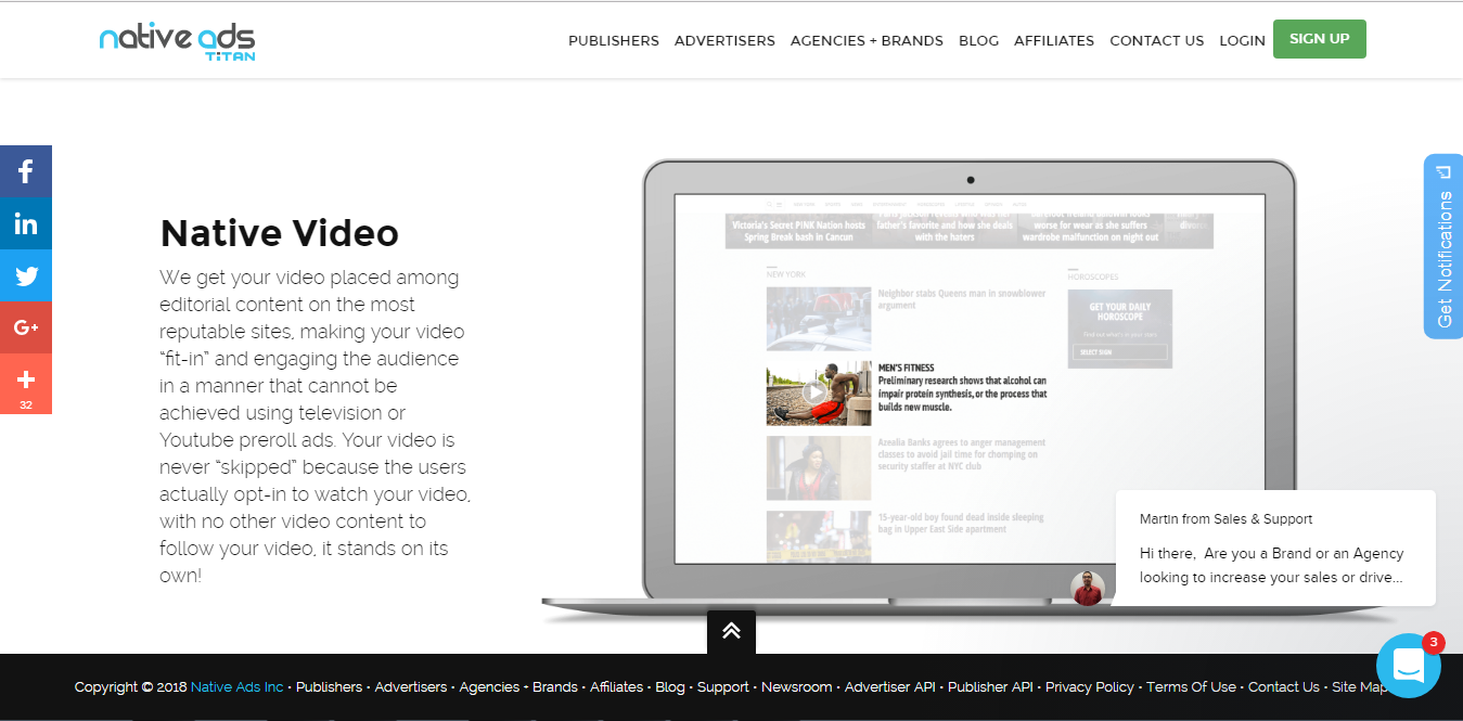 Скриншот (снимок экрана) Nativeads