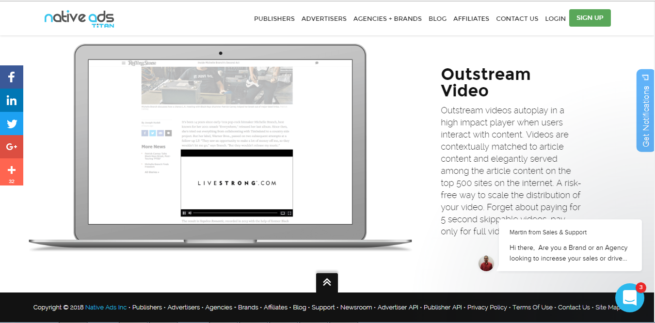 Скриншот (снимок экрана) Nativeads