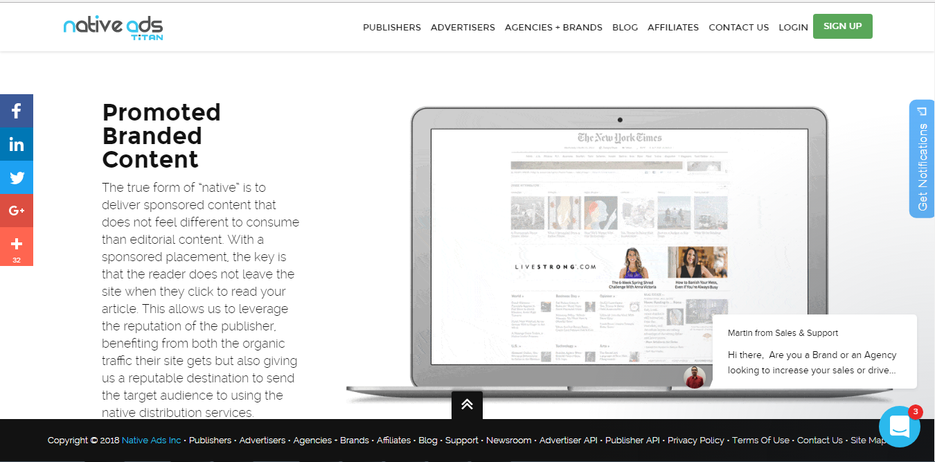 Скриншот (снимок экрана) Nativeads