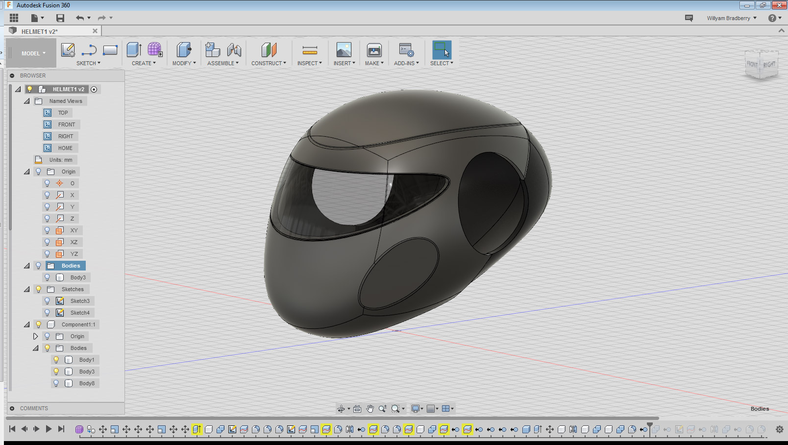 Скриншот (снимок экрана) Fusion 360