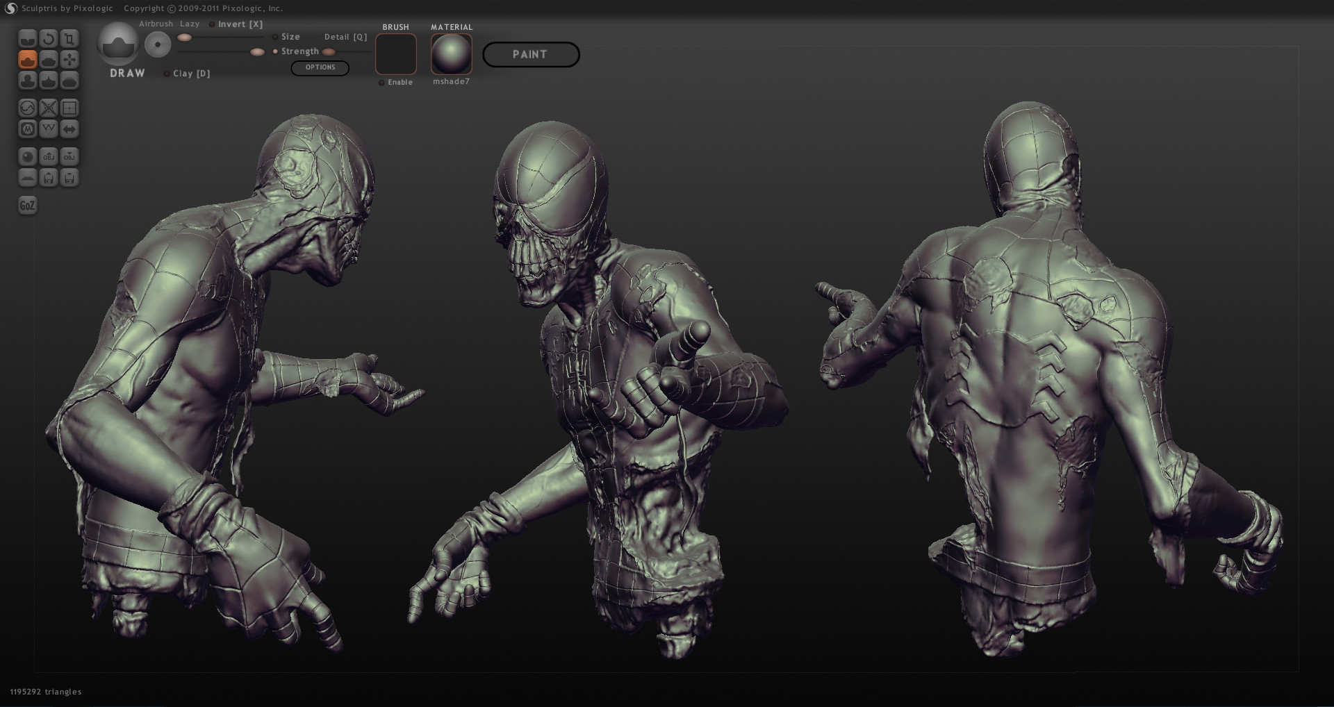 Скриншот (снимок экрана) Sculptris