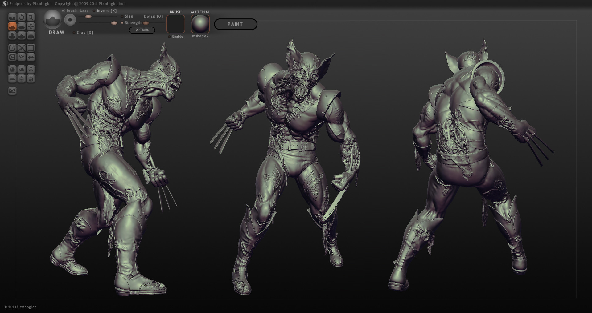 Скриншот (снимок экрана) Sculptris