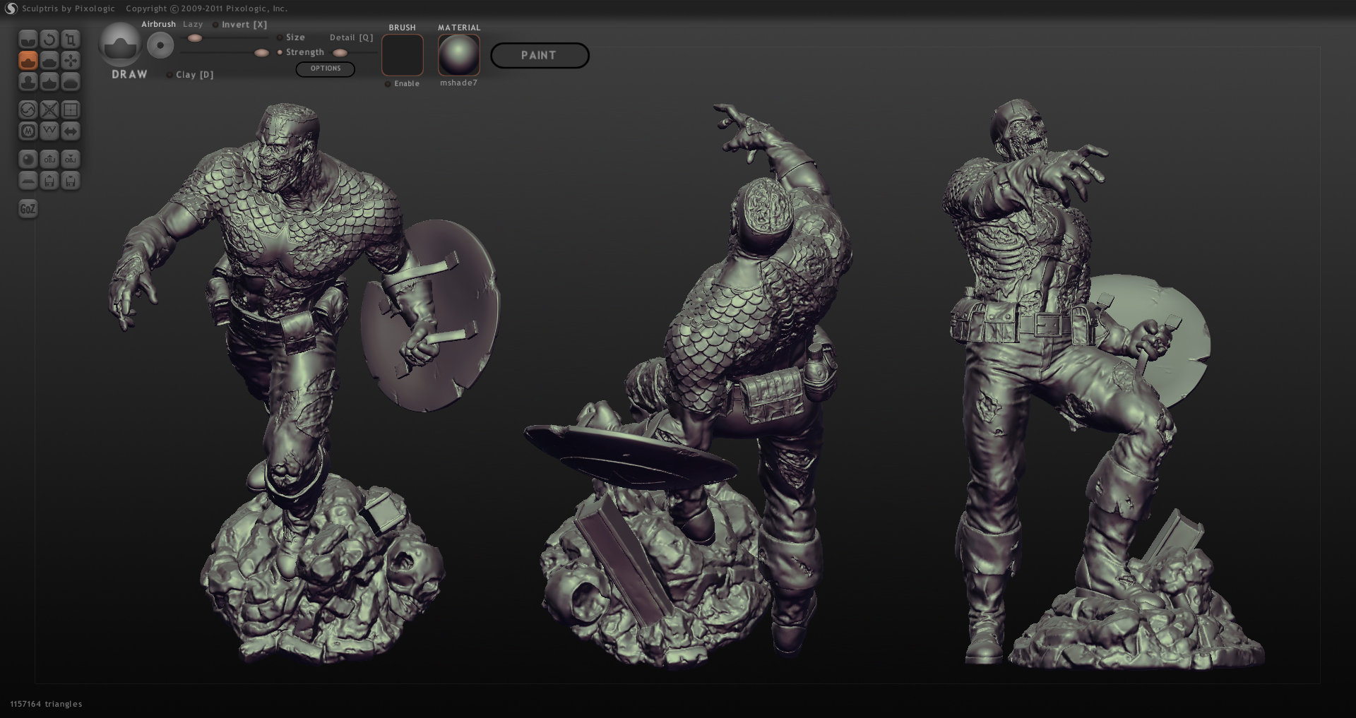 Скриншот (снимок экрана) Sculptris