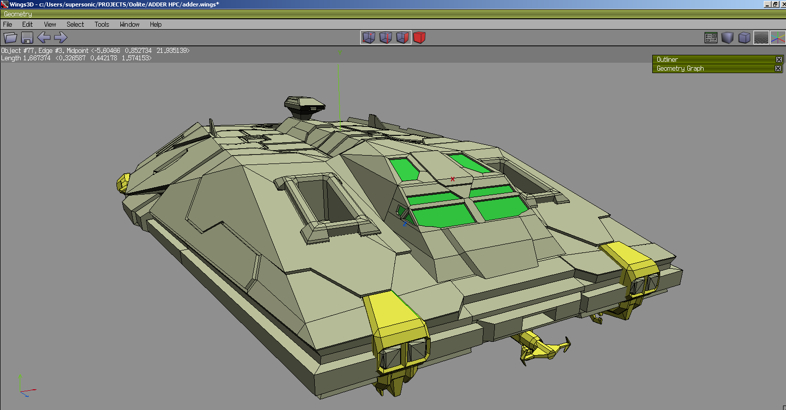 Скриншот (снимок экрана) Wings 3D