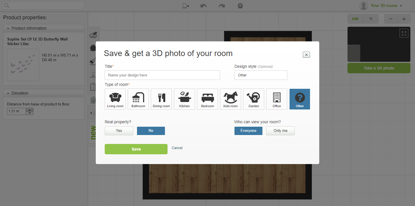 Скриншот (снимок экрана) Roomstyler