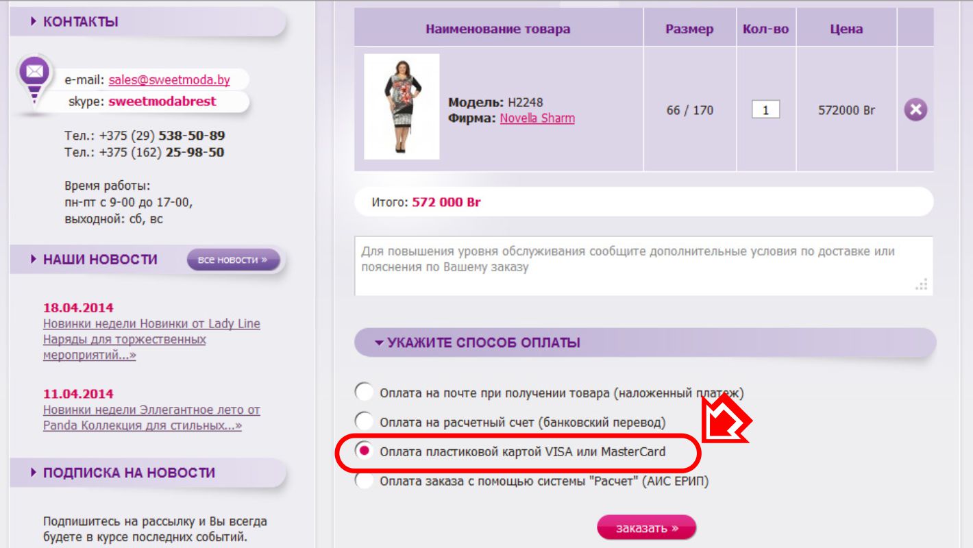 Скриншот (снимок экрана) WEBPAY